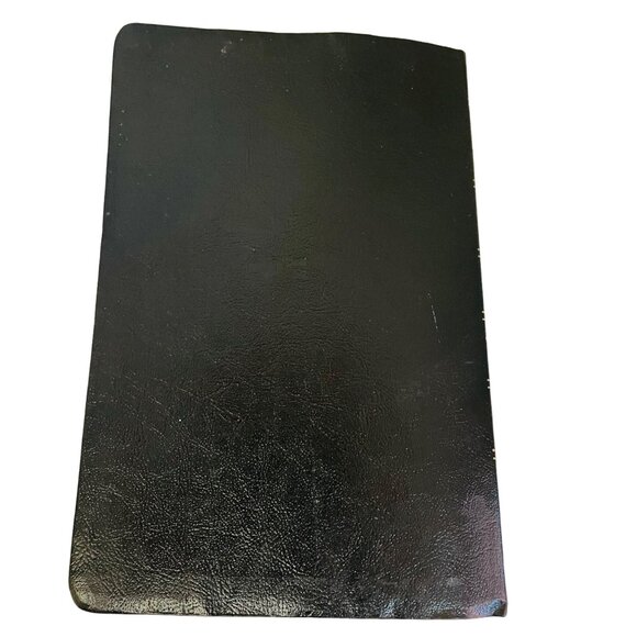Holy Bible Large Print Black Pleather Cover Gold Gilded Edges 9 1/2x 2" x 6 1/2" - Picture 3 of 13